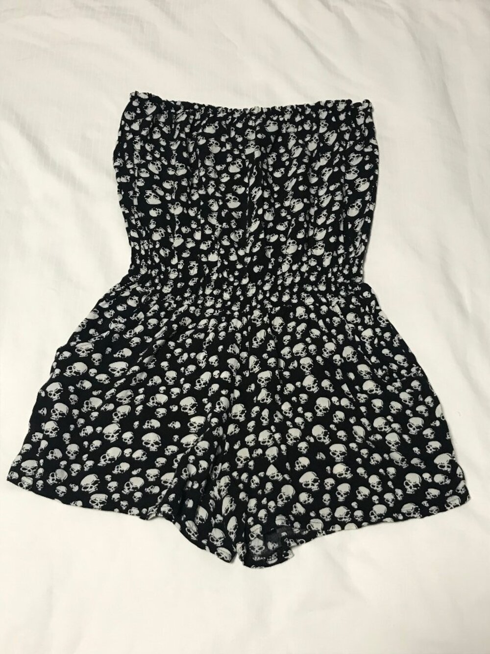 Y2K Goth Punk Emo Skull Romper Medium Large Skeleton Halloween Hot Topic